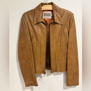 Vintage 1970s Leather Fashions by Harry Pollock Men’s Leather Jacket